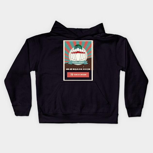 Old Balls Club Bowling Kids Hoodie by Amart